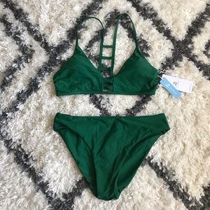 CUPSHE Green Cheeky Bikini Set